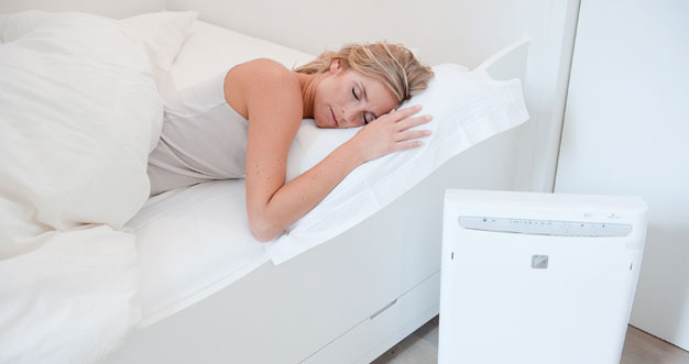 air purifier in bedroom